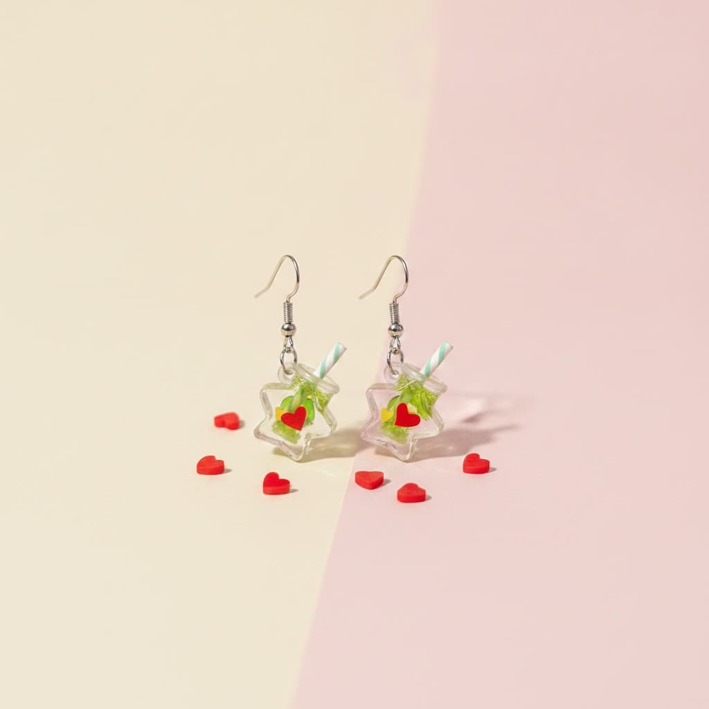 Star Smoothie dangle earrings by Symphony Belle