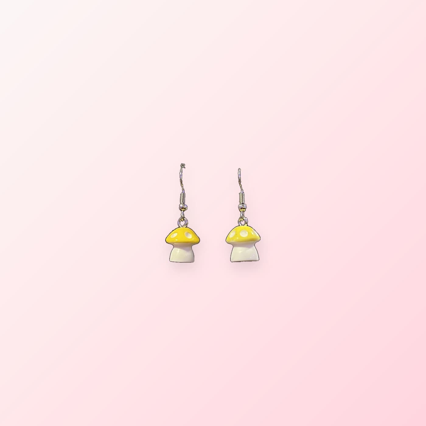 Golden Mushroom dangle earrings by Symphony Belle