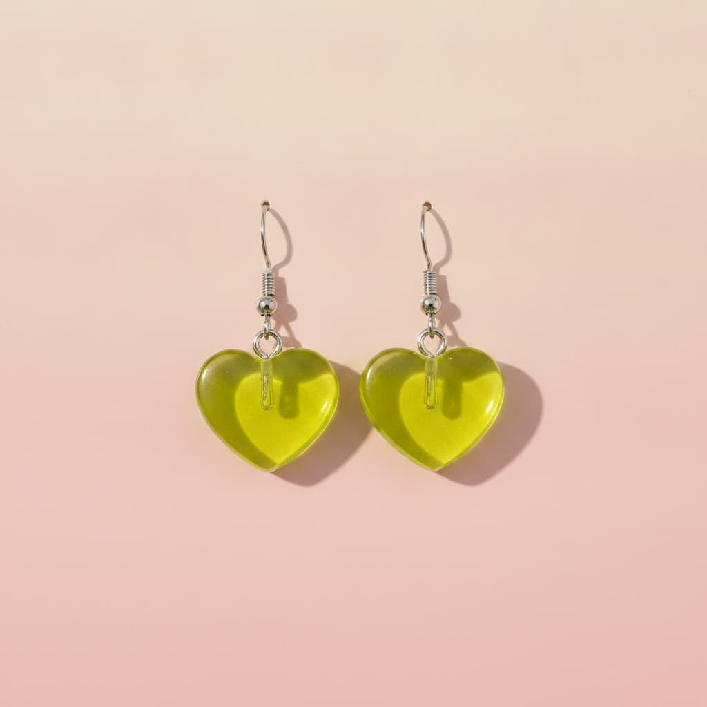 Lucky Heart dangle earrings by Symphony Belle