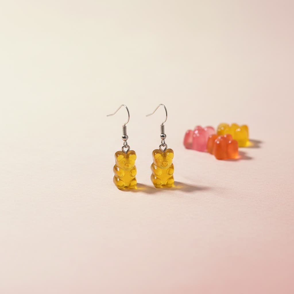 Gummy Bear dangle earrings by Symphony Belle