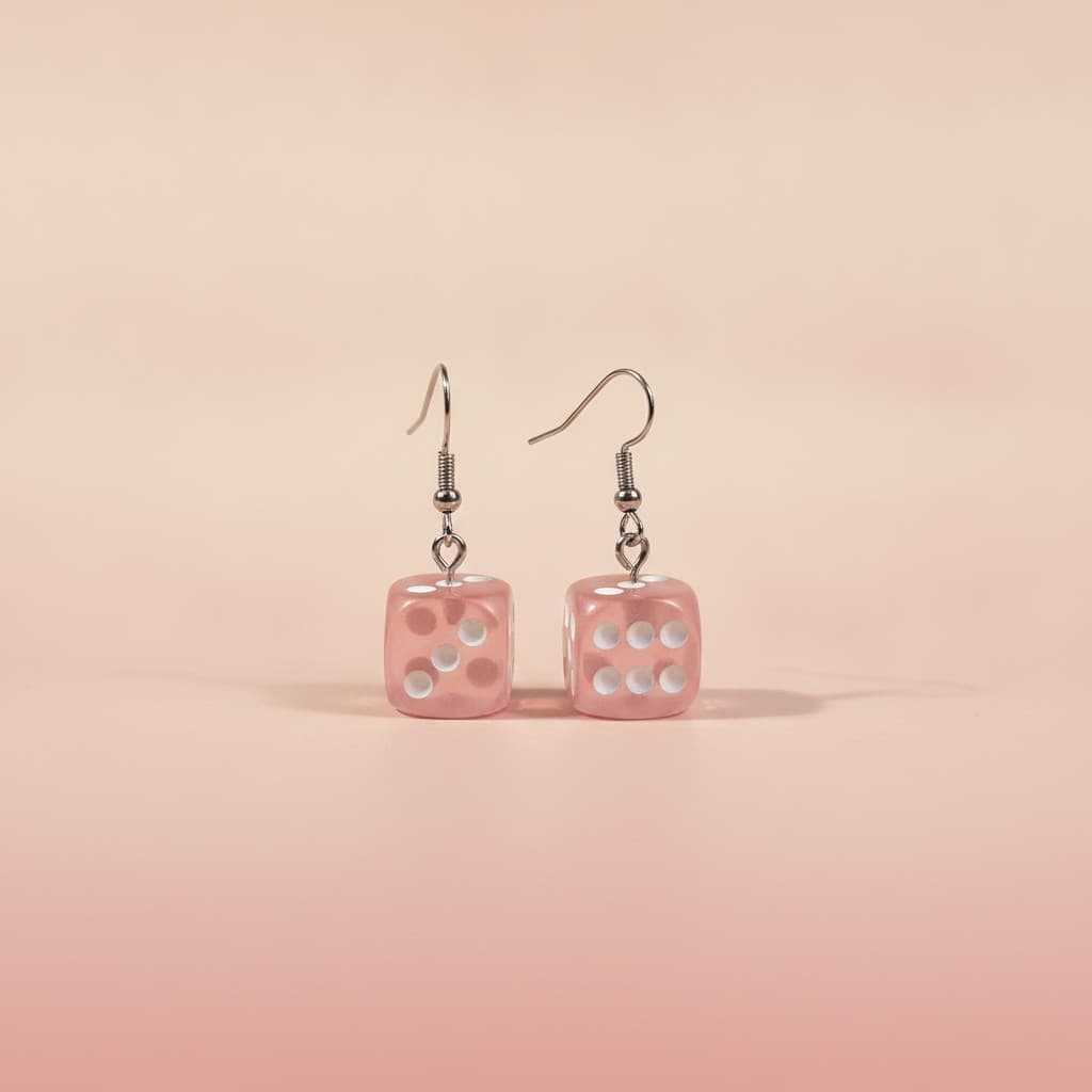 Lucky Dice dangle earrings by Symphony Belle