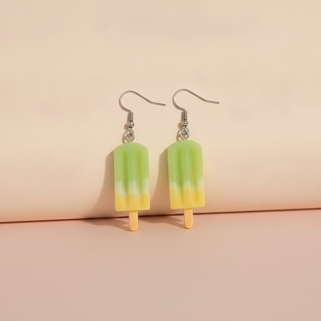 Melon Popsicle dangle earrings by Symphony Belle