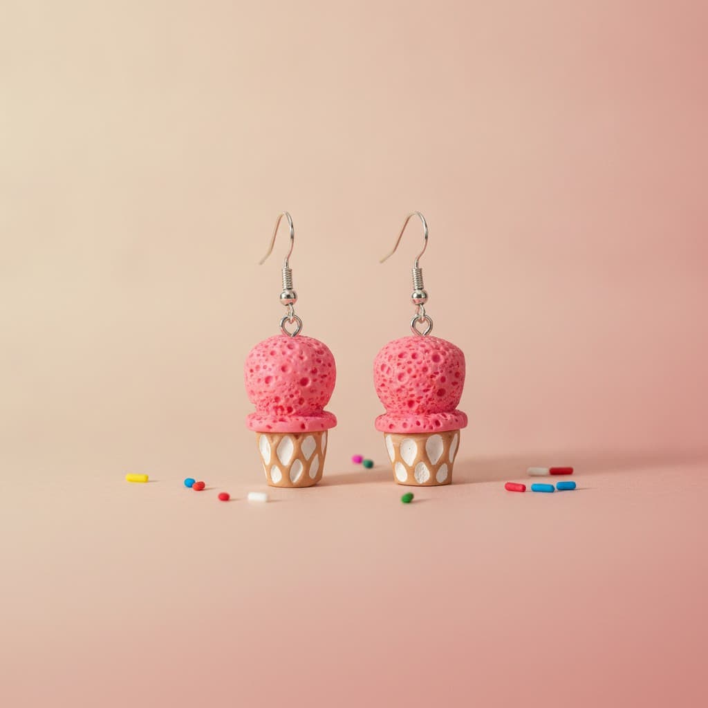 Ice Cream Dream dangle earrings by Symphony Belle